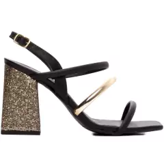 Sandália Feminina: Elegância em Napa e Glitter - Salto 9cm - comprar online