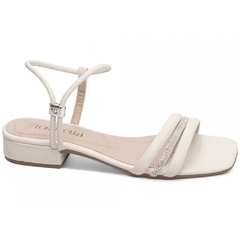 Sandália Feminina Off White - Salto Baixo 2,5cm - Torricella na internet
