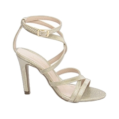 Sandália Feminina Elegante Ouro Light - Salto Fino 9,5cm - Torricella na internet