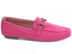 Feminilidade em Destaque – Mocassim Feminino Bico Alongado Pink com Bridão Grafite - Calcadospravc | Loja de Calçados