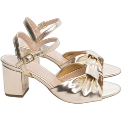 Imagem do Sandália Feminina Dourada - 6 cm - Fivela Dourada