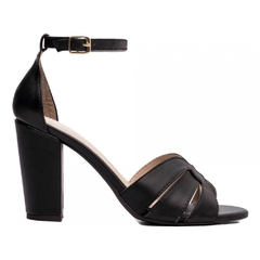 Sandália Glamour Luxo e Conforto - Salto 8,5cm - Preto - comprar online