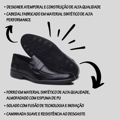 Sapato Social Elegancia e 37 a 44 Preto 45000 Vegano formaturas trabalho - comprar online