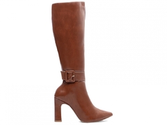 Bota Bico Fino Cano Longo Caramelo – Versatilidade e Elegância com Salto de 9 cm - loja online