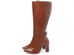 Bota Bico Fino Cano Longo Caramelo – Versatilidade e Elegância com Salto de 9 cm na internet
