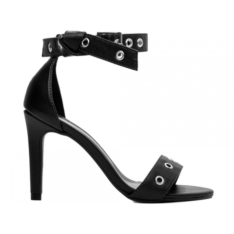 Sandália Feminina Salto 9,5cm Preto - Elegância e Conforto em Preto Clássico - comprar online