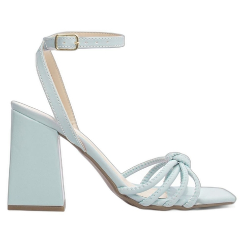 Sandália Azul Confortável - Salto 9 cm - Antiderrapante - comprar online