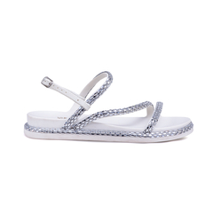 Sandalia Feminina YES | Vc + Linda Ainda em Creme Crystal - comprar online