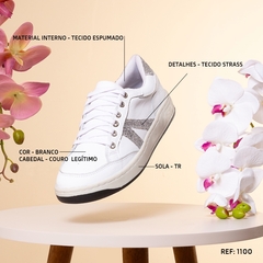 Tênis Feminino Branco e Preto em Couro – Conforto e Estilo para Todas as Ocasiões na internet