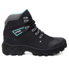 Coturno CATPRIIME 6 de Couro com CA Preto e Verde - comprar online