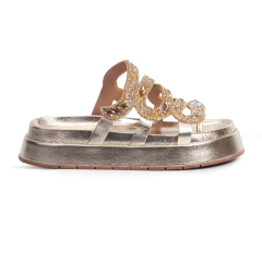 Sandalia Feminina YES Dourada | Brilhe com Conforto - comprar online