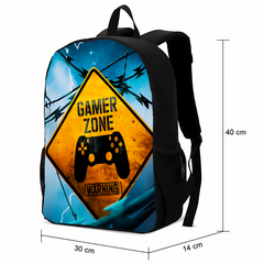 Mochila Infantil Game Over Azul - comprar online