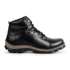 Coturno Bota Masculina Conforto Vegano | 37 a 44 | Preto