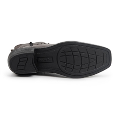 Bota Masculina De Couro Fechada com Ziper | 37 a 44 | Café - Calcadospravc | Loja de Calçados