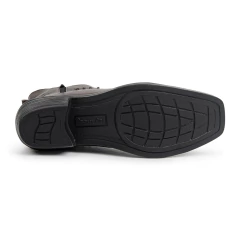 Bota Masculina De Couro Fechada com Ziper | 37 a 44 | Café - Calcadospravc | Loja de Calçados