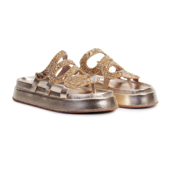 Sandalia Feminina YES Dourada | Brilhe com Conforto - loja online