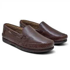 Mocassim Masculino Couro Café - loja online