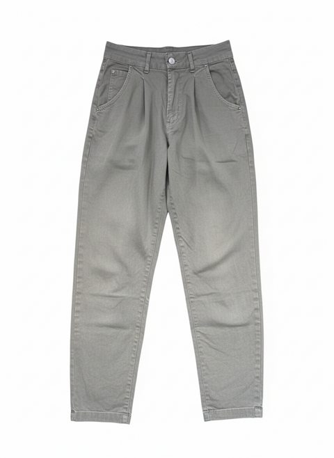 pantalón de gabardina le utthe verde mujer talle m