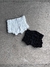short estilo frunce blanco negro tendencia 2025