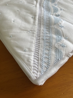 Toalha Dupla com Capuz e Renda Azul - Enxoval de Casa e Bebê - CASA|015