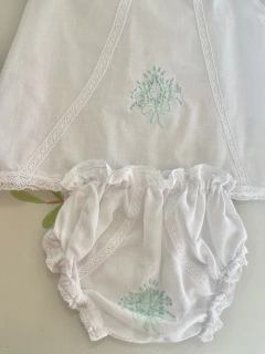 Batinha e Calcinha Verde - 03 meses - comprar online