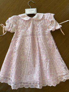 Vestido Renascença Rosa Bebê - 03 anos - Enxoval de Casa e Bebê - CASA|015