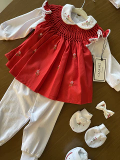 Saída Maternidade Casinha de Abelha Vermelho - comprar online