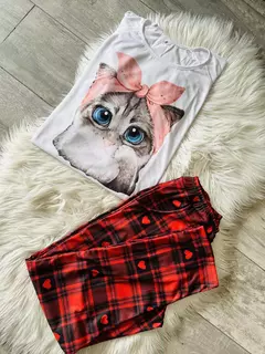 PIJAMA CAT RED