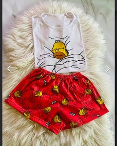 PIJAMA CORTO SIMPSON PINK