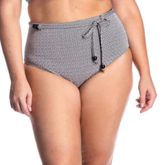 2199 Tanga cintura alta de jacquard com cinto de rolete