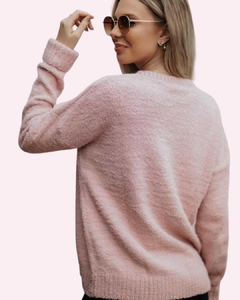 Suéter em Trico Rosa - comprar online