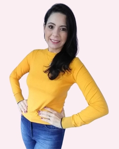 Blusa Canelada com punhos