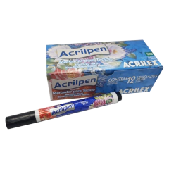CANETA PARA TECIDO ACRILPEN (PRETO) - ACRILEX