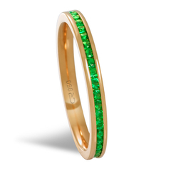 APARADOR PRATA FOLHEADA AU18K CRAVEJADA C/ ZIRCONIAS ESMERALDA - 2.20MM - 5303 - comprar online