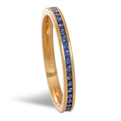 APARADOR PRATA FOLHEADA AU18K CRAVEJADA C/ ZIRCONIAS SAFIRA - 2.20MM - 5304 - comprar online