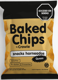 Crowie Baked Chips Snacks horneados Queso x 50 g.