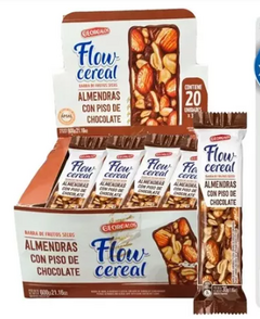 Flow cereal barritas almendra con piso de chocolate caja x 20unid