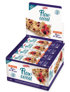 Flow cereal barritas frutos del bosque caja x 20unid