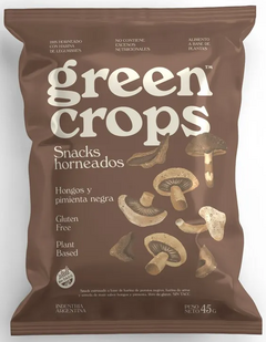 GREEN CROPS Snacks horneados Hongos y pimienta negra SIN TACC x 45 g.