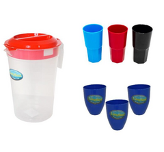Combo jarra + 3 vasos (color a eleccíon)