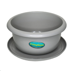 PLATO Maceta GRANDE gris (NO INCLUYE MACETA)