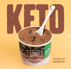 Helado Too good KETO Chocolate Negro 210gr - comprar online