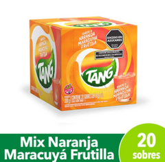 Jugo Tang sabor maracuyá frutilla caja x 20 unid