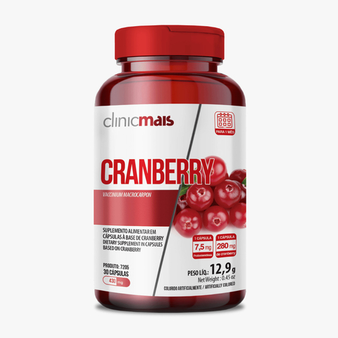 Cranberry - 30 capsulas - 430mg - Clinic Mais