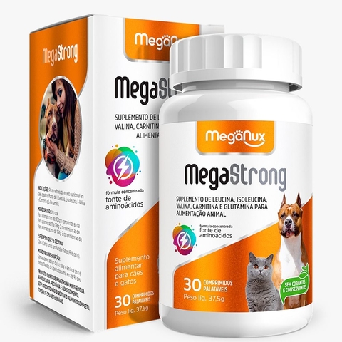 MegaStrong 1250mg 30 comp - Meganux - Cães e Gatos