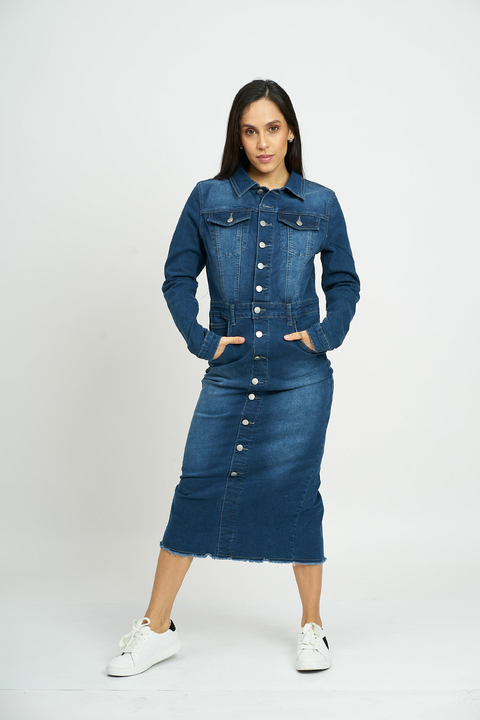 Vestido de jean Cata
