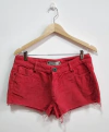 Short Veludo Cotelê Animale Vermelho