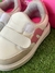 Tenis velcro rosa gold branco-2600 na internet