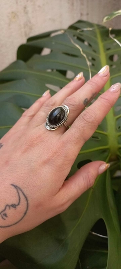Anillo de alpaca regulable con cristal - tienda online