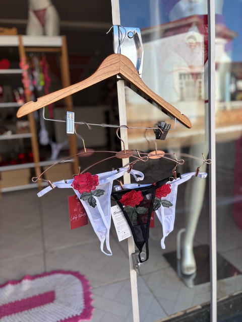 Calcinha fio Sexy Rosa - Preto - comprar online